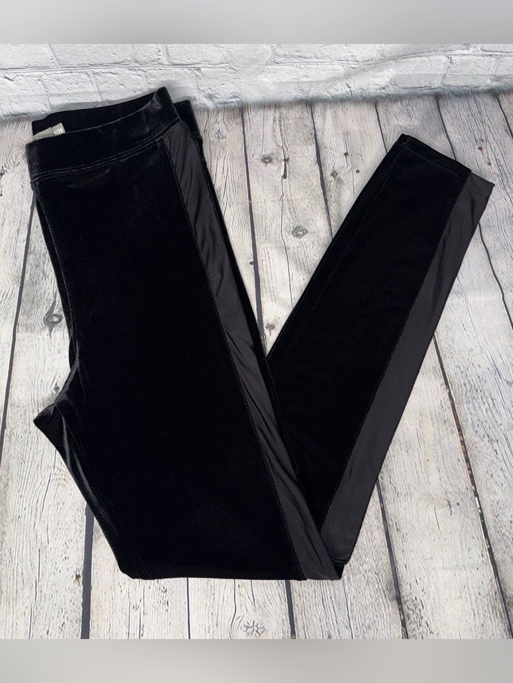 Tractr Velvet Tuxedo Leggings